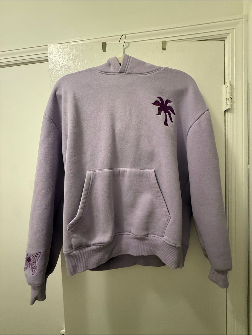 Pink Palm Puff Lavender Pullover